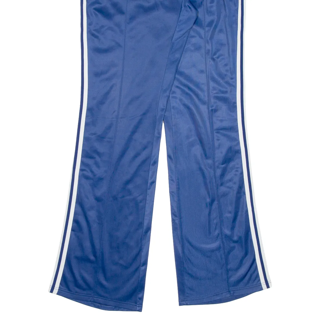 ADIDAS Womens Track Pants Blue Flared L W31 L35