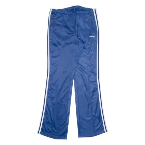ADIDAS Womens Track Pants Blue Flared L W31 L35