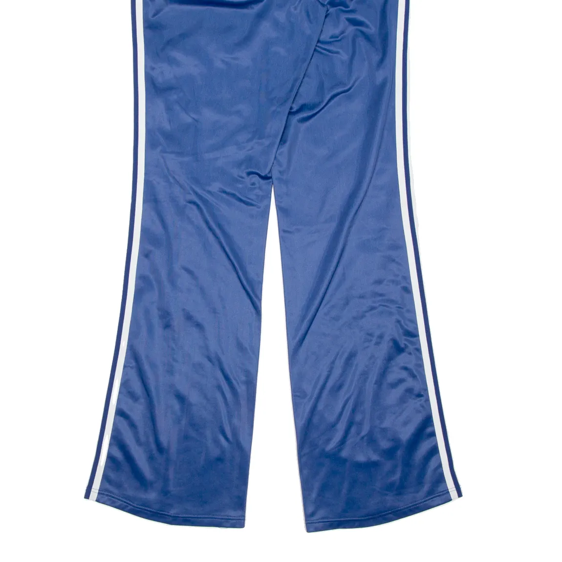 ADIDAS Womens Track Pants Blue Flared L W31 L35