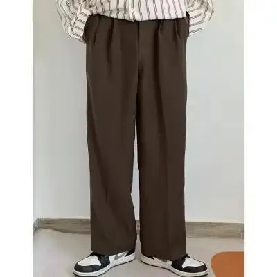 Aidase mens outfits INS Retro Set Men Women Preppy Knitted Vest Harajuku Loose Long Sleeve Shirt Straight Wideleg Casual Trousers Couple Three-piece