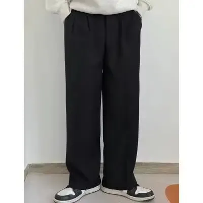 Aidase mens outfits INS Retro Set Men Women Preppy Knitted Vest Harajuku Loose Long Sleeve Shirt Straight Wideleg Casual Trousers Couple Three-piece
