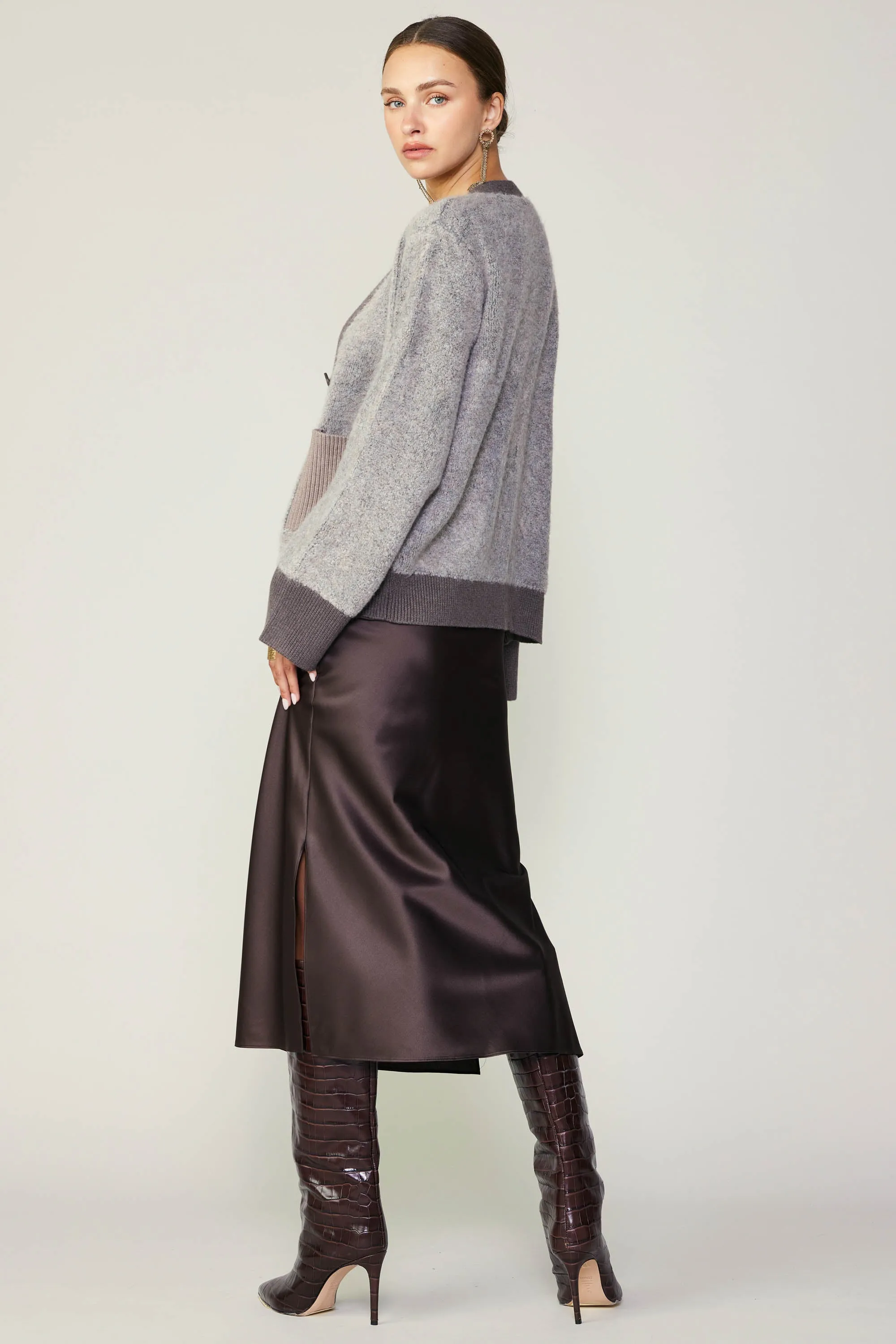 Contrast Pocket Cardigan