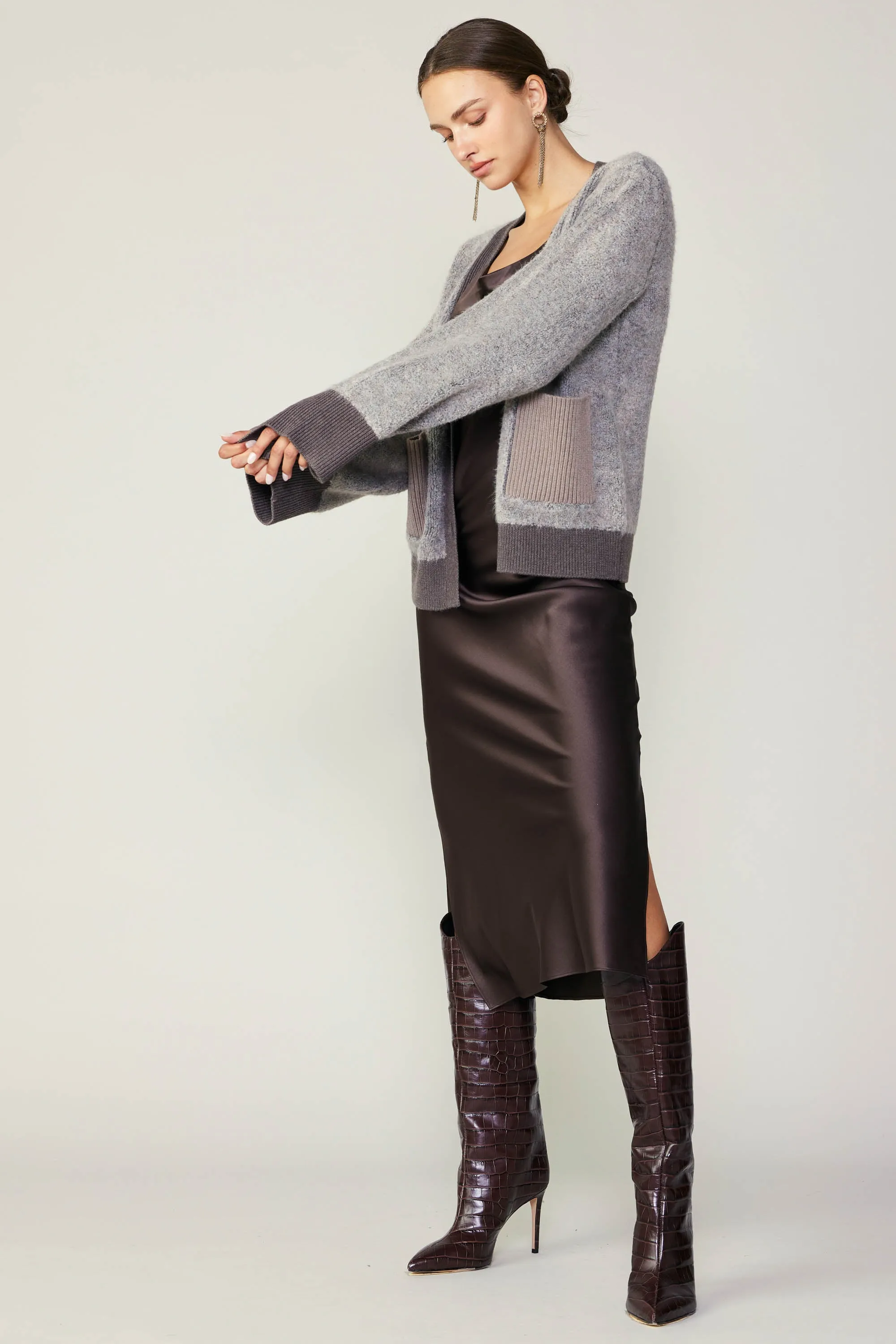 Contrast Pocket Cardigan