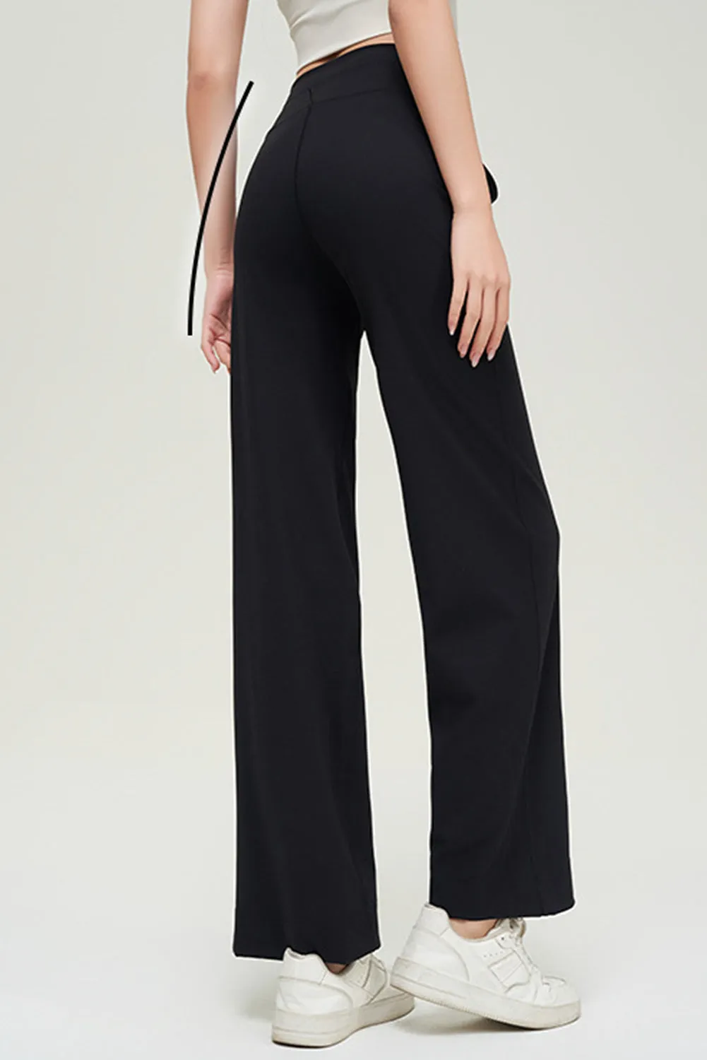 Drawstring Stitching Pockets Loose Sweatpants