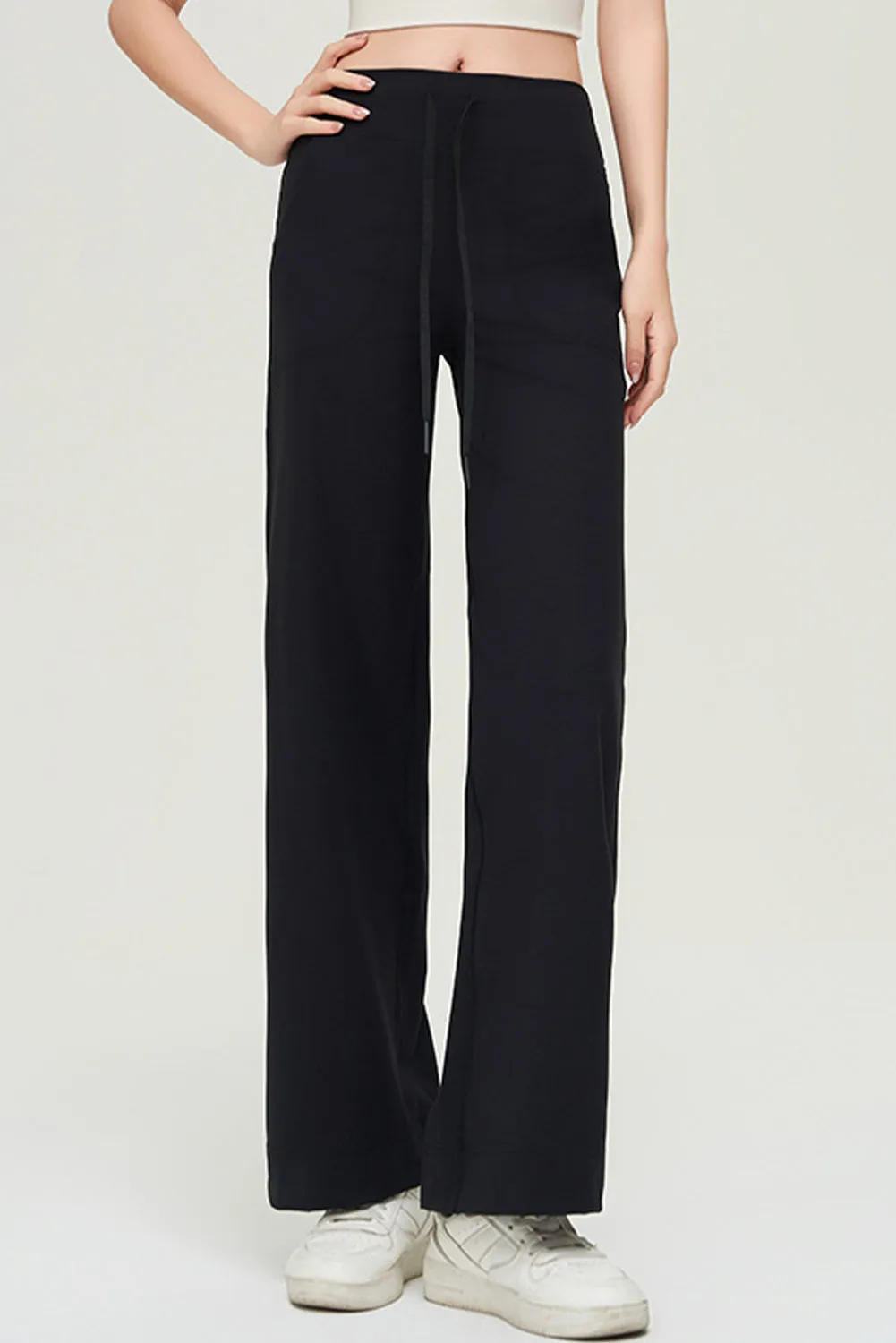 Drawstring Stitching Pockets Loose Sweatpants