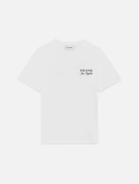 FRAME LA Double Logo Tee -- White