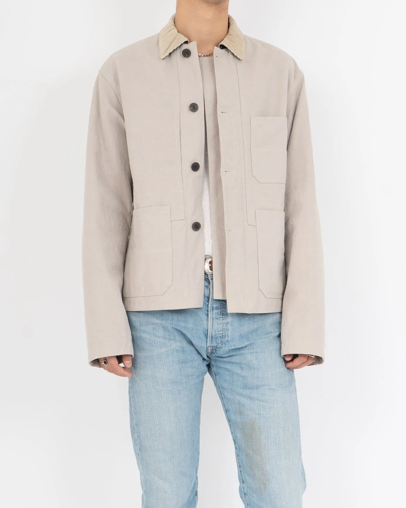 FW19 Grey Cord Collar Workwear Jacket Sample