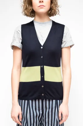 LA ROSE gilet cardigan Blue Green