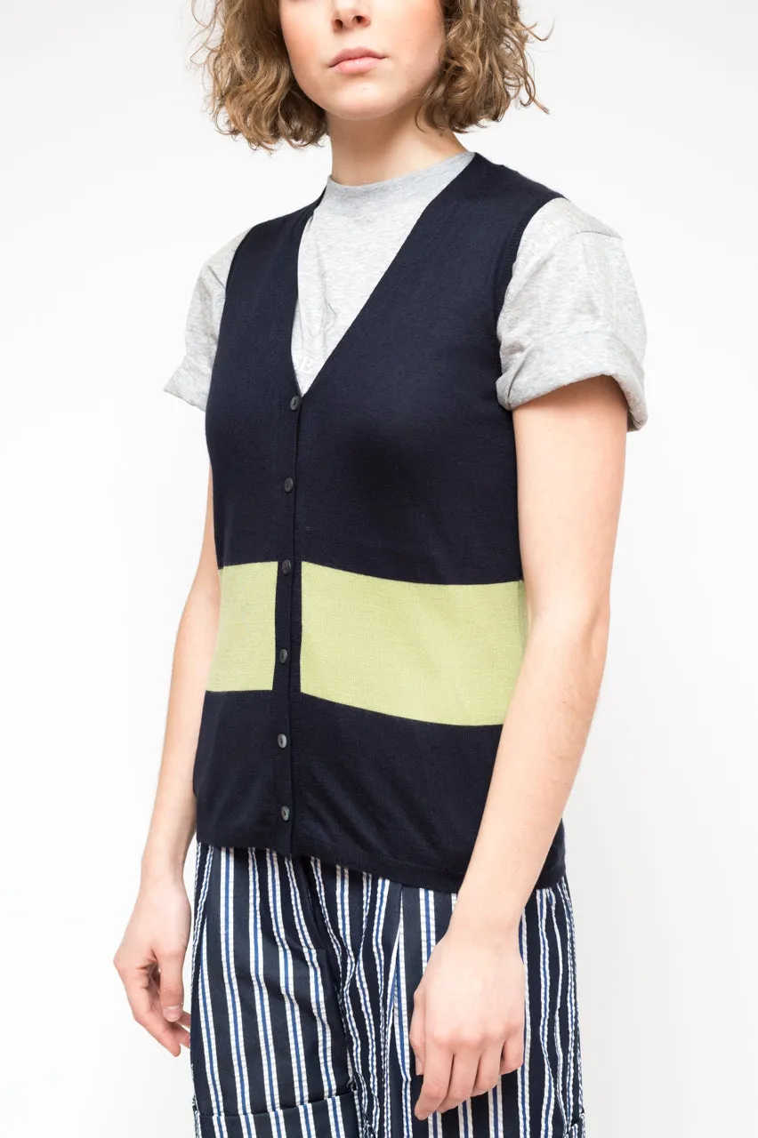 LA ROSE gilet cardigan Blue Green