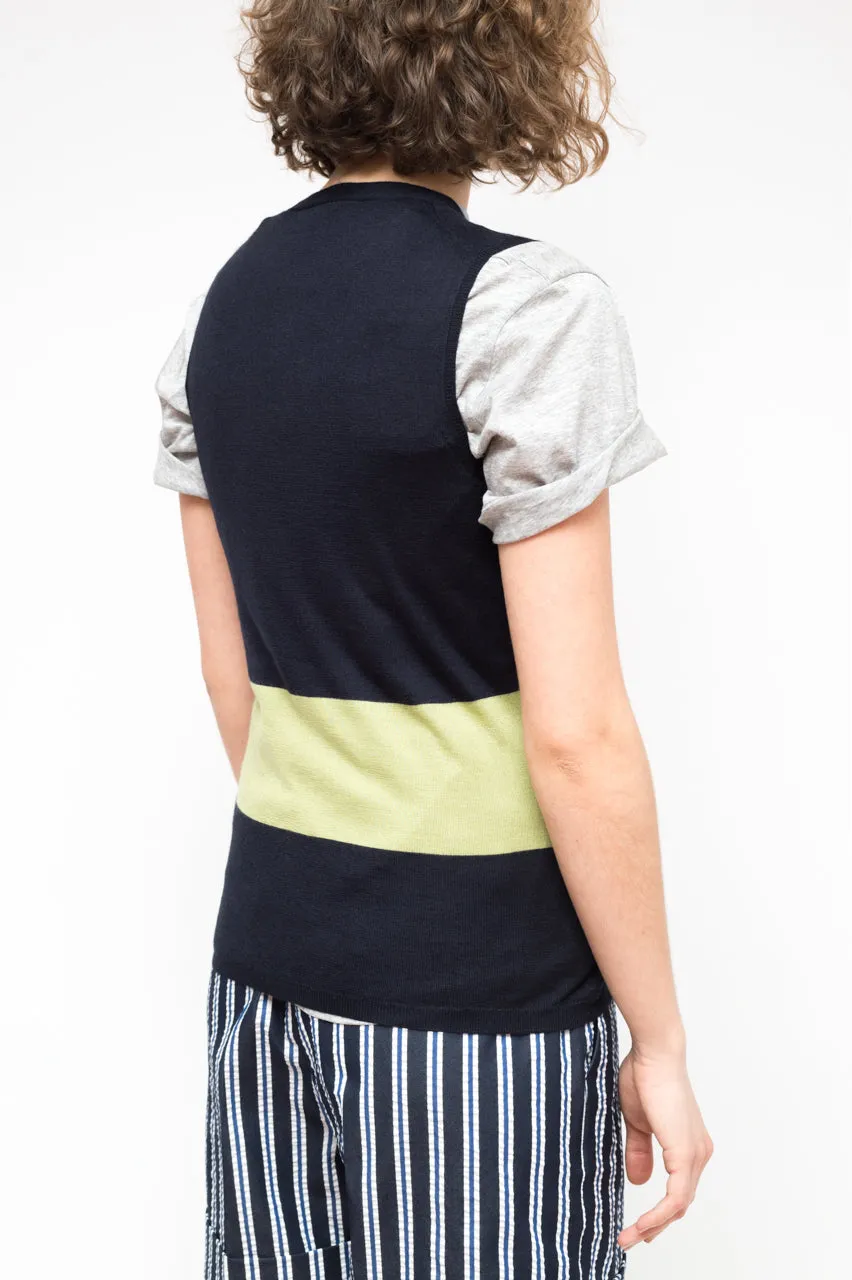 LA ROSE gilet cardigan Blue Green