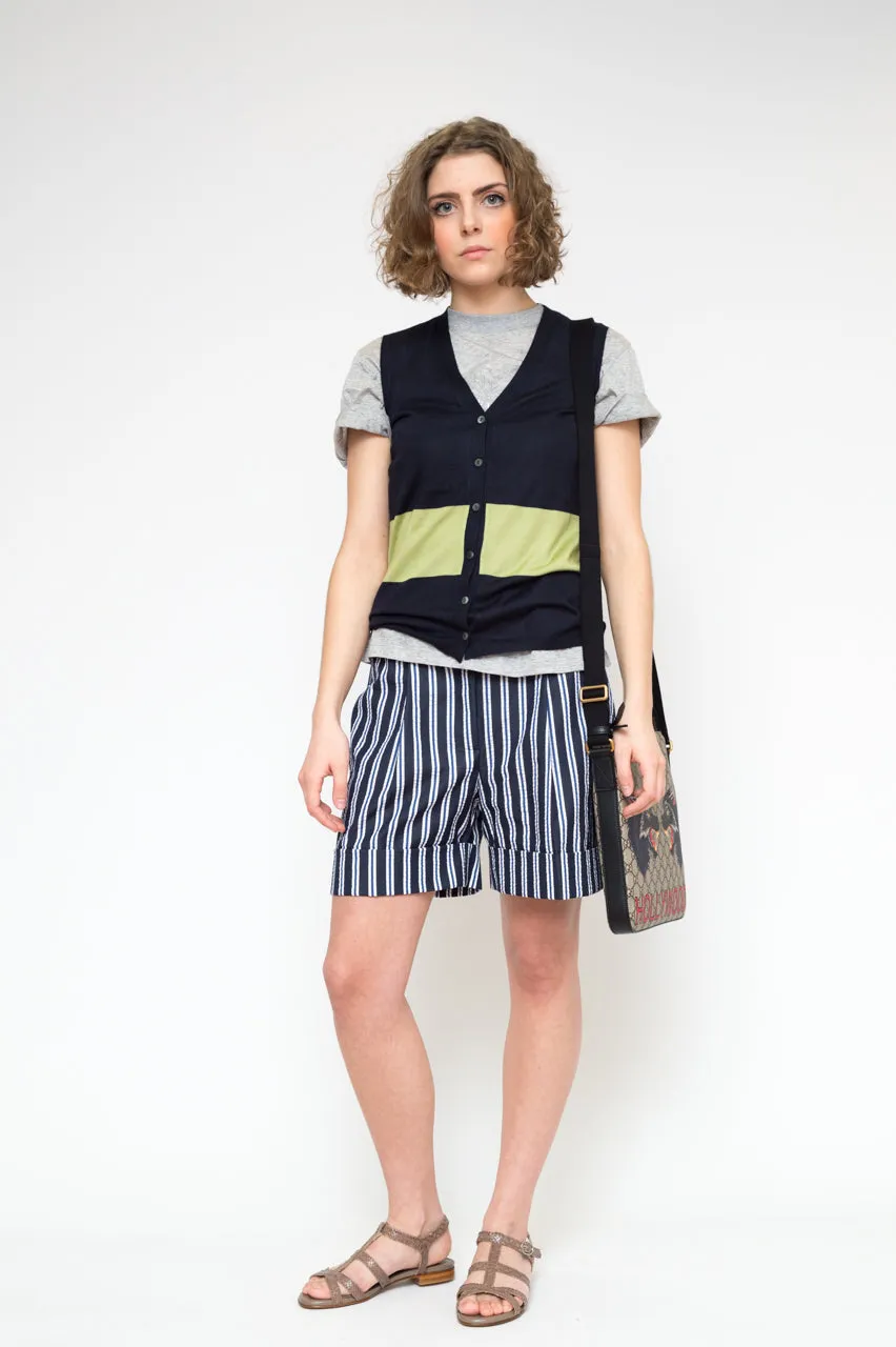 LA ROSE gilet cardigan Blue Green
