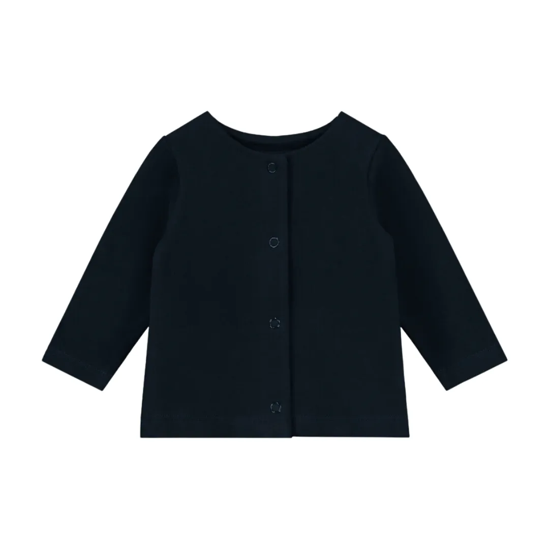 Organic Baby Cardigan "Nearly Black"