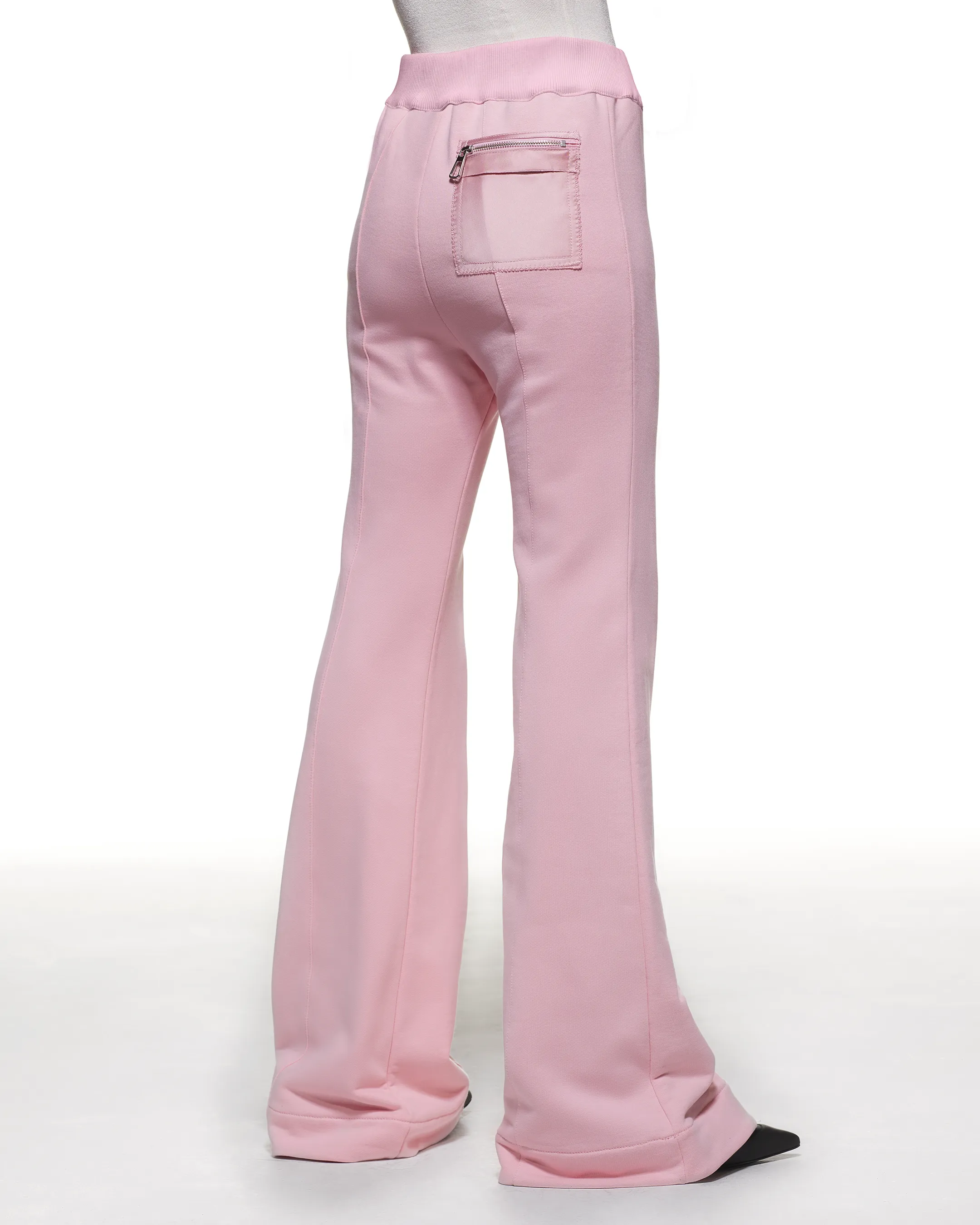 ORGANIC COTTON FLARE PANTS - LIGHT PINK