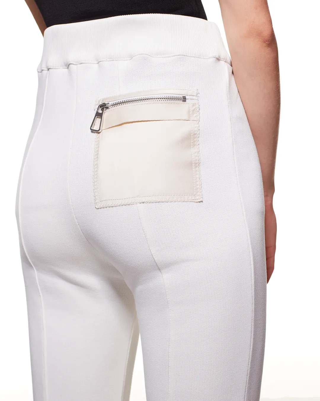 ORGANIC COTTON SEACELL BLEND FLARE PANTS - WHITE
