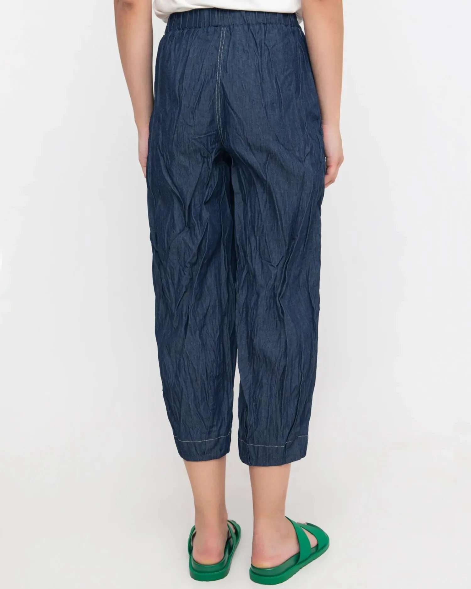 Ozai N Ku Crinkle Crop Trousers, Denim