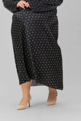 SUN DOT DRAPED SLIP SKIRT